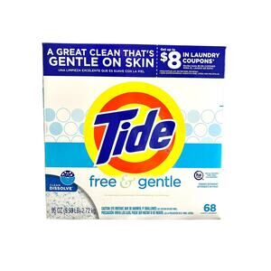 ONE BOX Tide Free and Gentle Laundry Detergetn Powder 68 Loads 95 Oz NEW